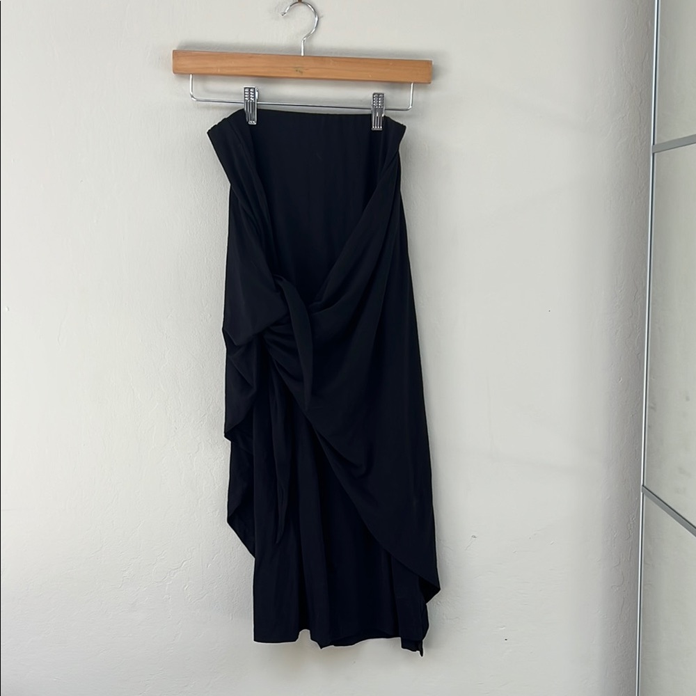 Babaton‎ Black Midi Wrap Skirt for Work
